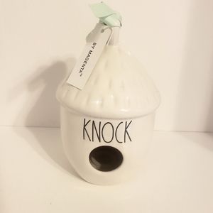 Rae Dunn Round KNOCK Birdhouse